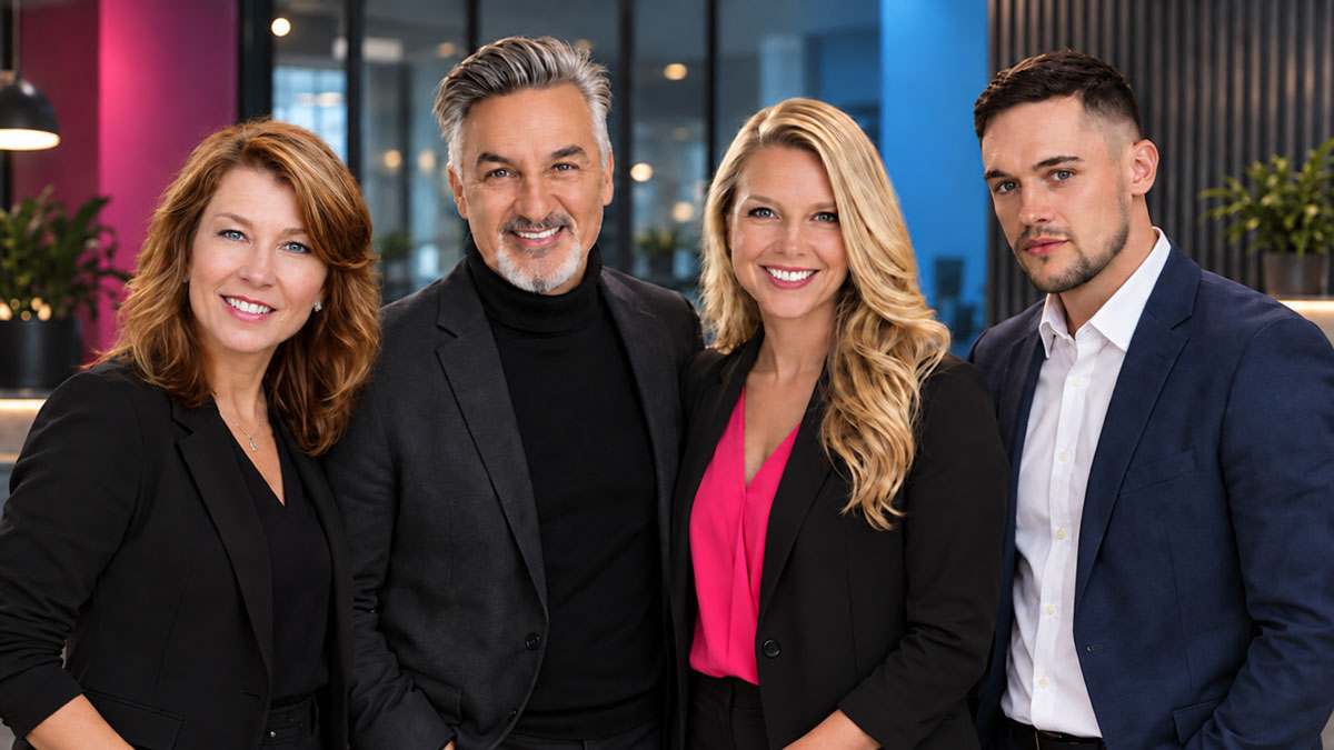 Synchronicity team members Carol Smith, Randy Smith, Emily DiMaio and Jacob Ayers