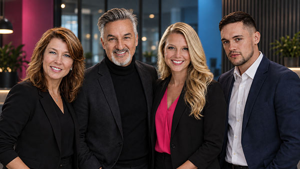 Synchronicity team members Carol Smith, Randy Smith, Emily DiMaio and Jacob Ayers